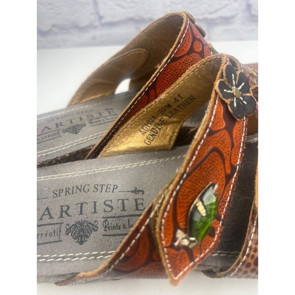 L'artiste Spring Step Leather Aghna BRM Size 41 / 10US Ladies Art deco - Picture 12 of 14